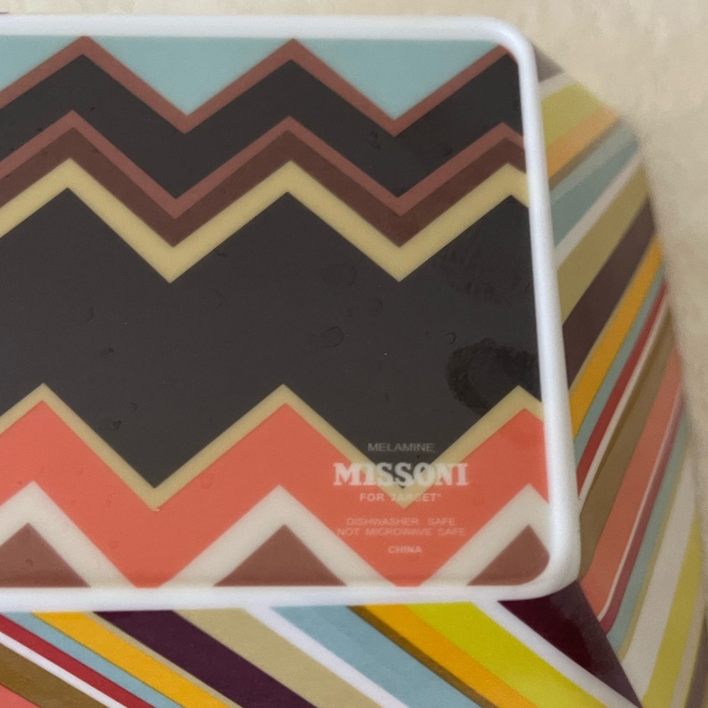 EUC Bundle of 2 Missoni for Target Melamine Cereal Bowls - Picture 8 of 8